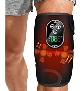 Cordless Knee Massager for Pain Relief, Knee Heating Pad with Massager, Heating Knee Wraps for Jo...