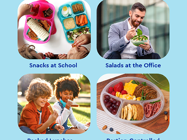 snacks at school salads at the office sandwiches on the go portion controlled meal prep