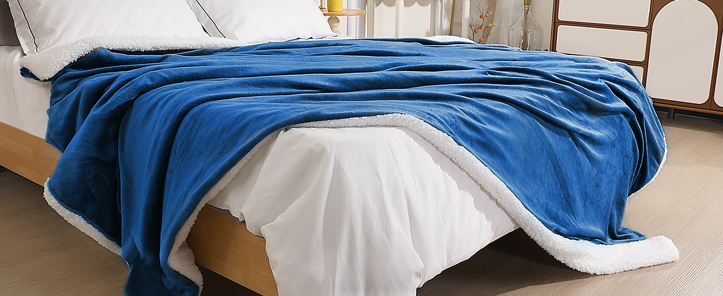 blue heated blanket