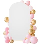 7.2FT White Wedding Arch Backdrop Cover Double-Sided Stretchy Spandex Fitted Balloon Arch Covers ...