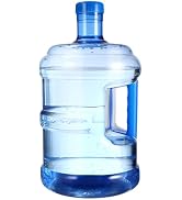 Wakauto 2 Gallon Reusable Plastic Water Bottle With Screw Cap,Portable Empty Water Jug 2 Gallon W...