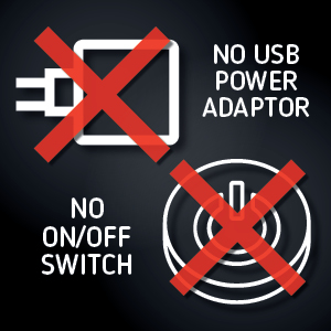 No USB Power Adaptor