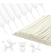 PIGETALE 100Pcs 260 Balloons White Twisting Animal Balloons Thickening Latex Modeling Long Magic ...