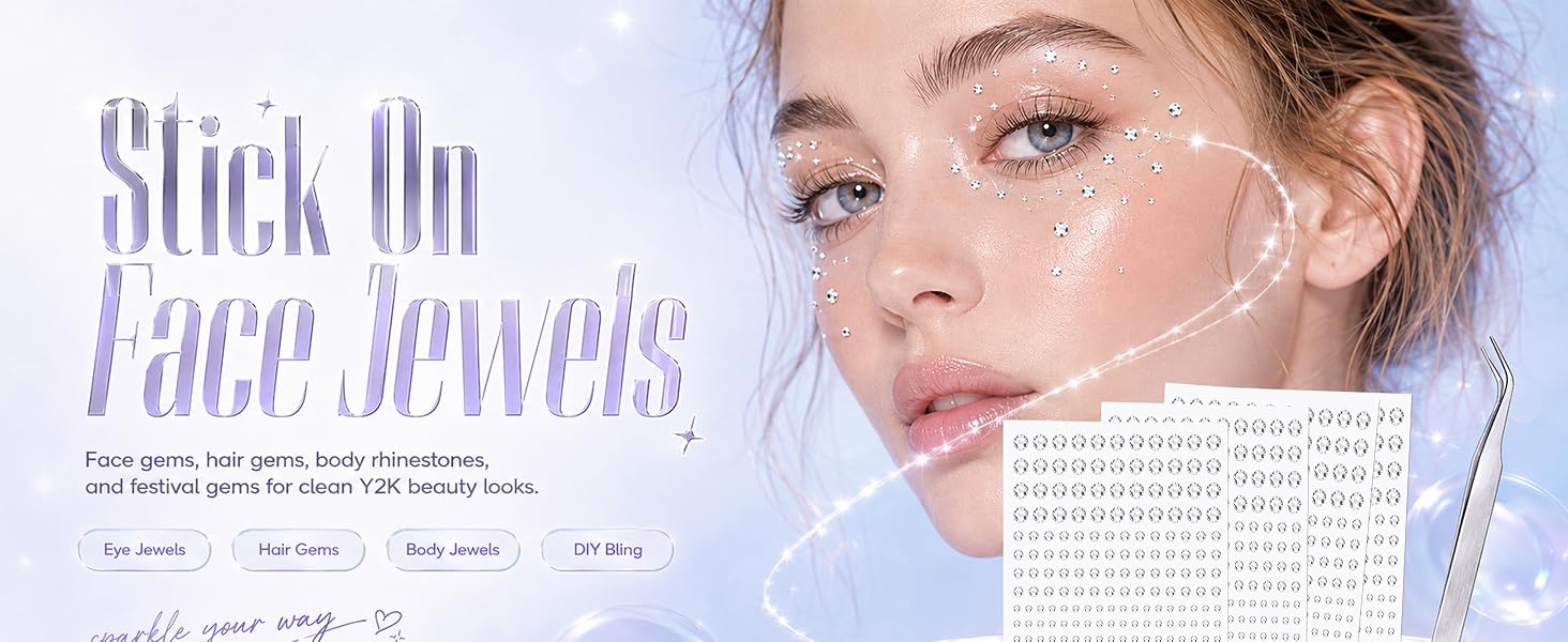 face gems hair gems face jewels stick on rhinestones for makeup sticker gems facial gems eye gem