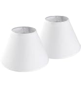 GO&SO White Lamp Shades Set of 2,Small Barrel Lampshade for Table and Floor Lamp, 5.5'' Top x 10'...