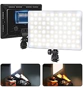 Mettlelite SL100D LED Video Light Bi-Color on Camera Continuous Dimmable Photography Lighting Por...