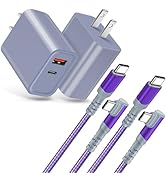 USB C Wall Charger with C to C Cable 10FT, Ancekoy 2-Pack 20W Fast Charge 3.0 Block 3A USBC to US...
