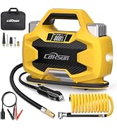 Portable Heavy Duty Tire Inflator Pump,Dual Cylinders & Dual Motors Tire Pump,150PSI Air Pumps Au...