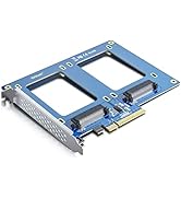 PCIe 3.0 to (2) U.2 SFF-8639 Adapter Card, X8, for 2.5" U.2 NVMe SSD