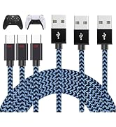 PS5 Charging Cable 3Pack 10FT PlayStation 5 Controller Charger Cord,Xbox Series X/S Controller Ch...