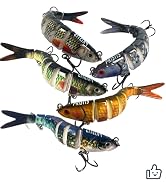 5pcs Multi Jointed Swimbaits Lifelike Fishing Lure Kit for Saltwater Slow Sinking Hard Bait Set Gift