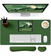 Meetcolor Mouse and Keyboard Pad, 3-in-1 Desk Mat Set, Wrist Rest for Computer Keyboard, Ergonomi...