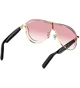 DVKIX Smart Glasses for Women, Open-Ear Bluetooth Sunglasses, Touch Control | Pink UV-protective ...
