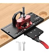 M-T Concealed Hinge Jig, 35mm Metal Cabinet door Hinge Hole Drilling Jig with Quick Clamp and Dus...
