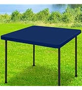 Moosfor Spandex Square Table Cloth, Elastic Fitted Tablecloths for Picnic, Stretch Washable Patio...