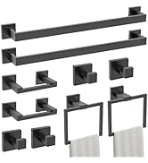 TURS 10-Piece Bathroom Hardware Accessories Set Matte Black Towel Bar Holder Set SUS304 Stainless...