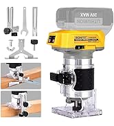 IRONFIST Cordless Palm Router for DEWALT 20V MAX Battery, Wood Trimmer Woodworking Trimmer Brushl...