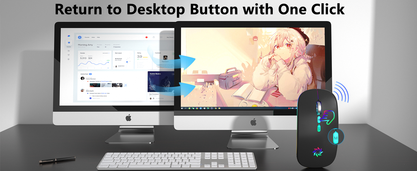 Return to Desktop Button with One-click