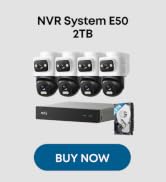 eufy PoE NVR Security System E50, 4-Cam Kit, 4K Dual-Lens Bullet-PTZ | 2TB HDD, 24/7 Recording, S...