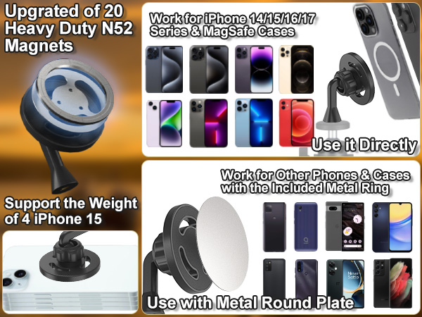 Magnetic Tripod Phone Mount Adapter 1/4