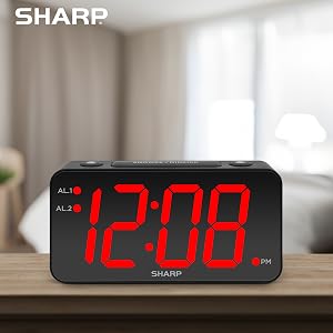 sharp jumbo alarm clock senior kid easy to see alarm clock