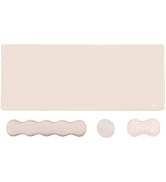 MOSISO Keyboard Mouse Pad Set, Large Deskpad&Wrist Rest Support for Mouse&Keyboar&Coaster, Ergono...