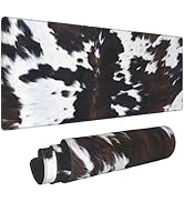 Cow Gaming Mouse Pad Extended Large Mouse Mat 31.5 X 11.8 Inch Nonslip Rubber Base Long Desk Pad ...