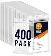 400 Pack ID Badge Holder - Vertical Badge Holder, 2.25" x 3.5" Clear Cards Holders for Lanyard, P...