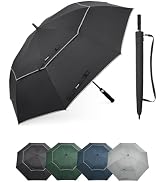 G4Free Golf Umbrella 62 Inch Large Umbrella for Rain Vented Strong Windproof Waterproof Double Ca...