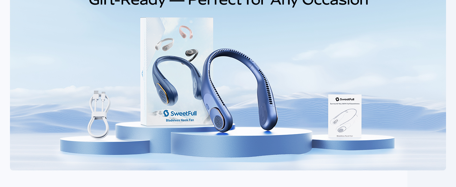 portable neck fan; personal neck fan; portable fan neck; fan neck; fan around your neck;