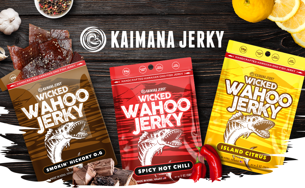 kaimana jerky wahoo ono fish handcrafted hawaiian artisan all natural fresh protein packed gourmet
