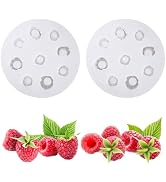 2 Pack Mini Raspberry Silicone Molds Non-Toxic Silicone Baking Molds 8-Cavity Fruit Mold for Cake...