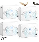 2026 Upgraded Ultrasonic Bat Repeller, 4 Pack USB Sonic Bat Repellent Indoor&Outdoor Covered, Rec...