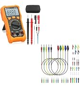 Neoteck Professional Electricial Kit: Digital Multimeter & Test Lead Kit AC/DC Voltage, Current, ...