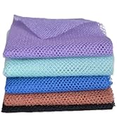 Bleiou 5 Pcs Net Bath Sponge Exfoliating Net Long, Skin Exfoliation Body Scrub Scrubber Shower Net