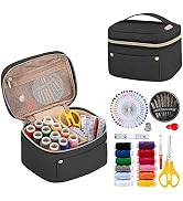 LoDrid Sewing Kit (12 Colors Thread), Potable Premium Sewing Repair Kit with Storage Bag for Home...