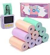 9 Rolls Kids Instant Camera Print Refill Paper- 1''×2.2'' Photo Printer Thermal Paper Rolls Insta...