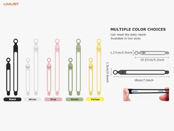 Silicon Cable Strap reusable cord ties cord organizer management cord holder zip tie wire organizer