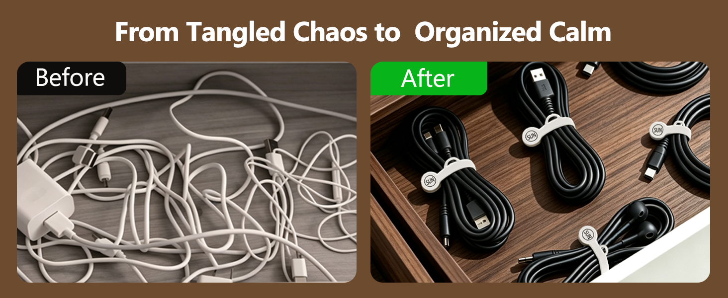 MAGNETIC CABLE CLIPS ORGANIZERS