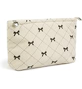 Bows Cosmetic Bags for Women, Cute Bow Makeup Bag Coquette Aesthetic Purse Travel Makeup Bag Smal...