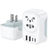 DIWILI World to US Canada Travel Plug Adapter,Europe/China/Japan/Australia/UK to USA Power Adapte...
