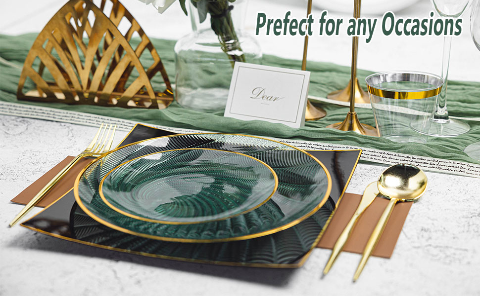 green dinnerware sets for birthdays