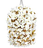 Bougainvillea Artificial Fall Flowers Fake Plants for Outdoors Autumn Decoration, 3PCS Faux Silk ...