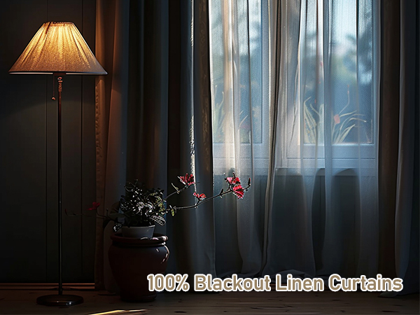 blackout linen curtains