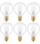 WokHok Wax Warmer Light Bulbs, 40 Watt Light Bulbs for Full Size Scentsy Warmers,G50/G16.5 (E12) ...