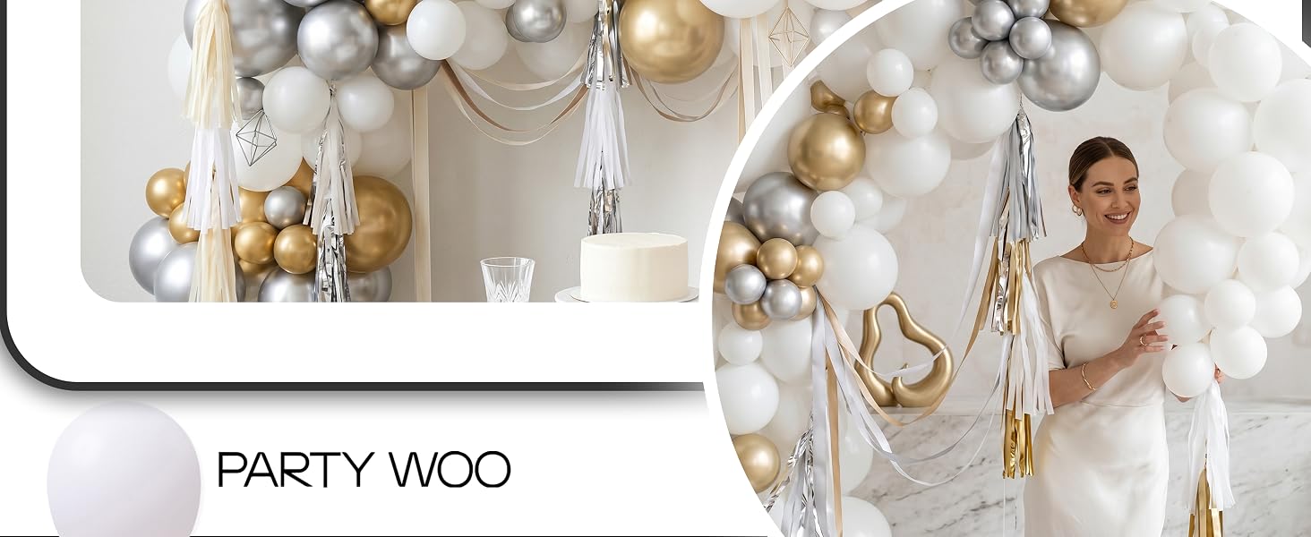 White balloons