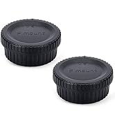 JJC 2-Pack Body Cap and Rear Lens Cap Cover Kit for Nikon D7000 D7100 D7200 D7500 D5600 D5500 D53...