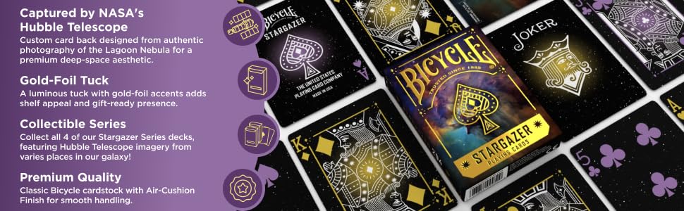 Stargazer Astronomy Cosmic Unique Playing Card Deck Hubble Telescope Lagoon Nebula