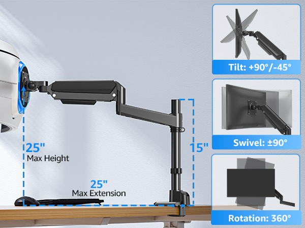 heavy duty monitor arm