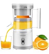 Electric Citrus Juicer, Rechargeable Juicer Machine with USB Cable and Cleaning Brush, Orange Lim...